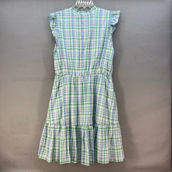 Draper James Women's RSVP Dress Size Medium Plaid Preppy Cottagecore Summer - Picture 2 of 10